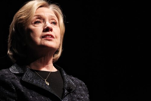 Hillary Rodham Clinton, former U. S. Secretary of State, speaks during the Global Perspectives event at the RBC Convention Centre Wednesday afternoon.  150121 January 21, 2015 Mike Deal / Winnipeg Free Press