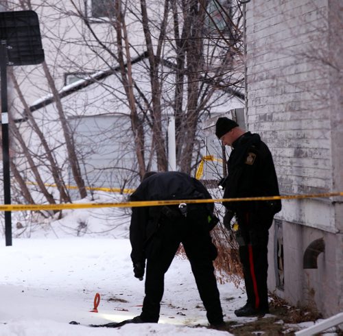 Police have a area tapped off near 257 McAdam Ave  and are investigating a scene of unknown nature-Breaking News- Jan 27, 2015   (JOE BRYKSA / WINNIPEG FREE PRESS)