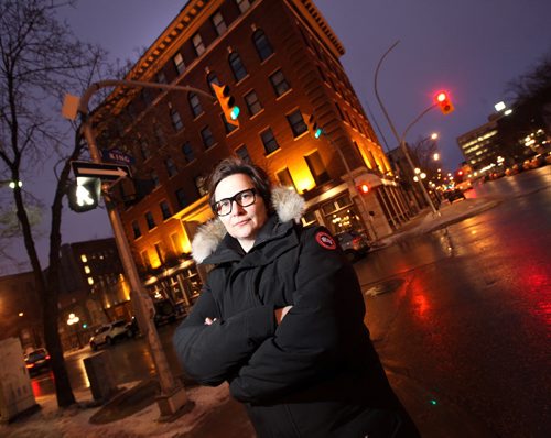 Janet Busse, woman who couldnt get parking permit over 30 minutes to move into apartment on Bannatyne, right above Peasant Cookery. See Randy Turner story. January 28, 2015 - (Phil Hossack / Winnipeg Free Press)