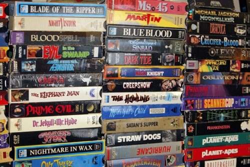 ENT- Sanderson- Winnipeg Cult VHS club. Andrew Sigfusson has this awesome collection of slasher films on VHS tape. BORIS MINKEVICH / WINNIPEG FREE PRESS  Jan. 28, 2015