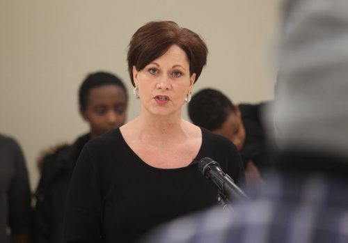 Theresa Oswald announces more supports for new Canadians at a press conference Friday held at the Phillippine Canadian Centre. See Story. Jan 30, 2015 Ruth Bonneville / Winnipeg Free Press