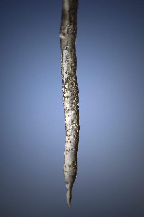 February 1, 2015 - 150101  -  An icicle hangs from a building at Burrows and Salter Sunday, February 1, 2015. John Woods / Winnipeg Free Press