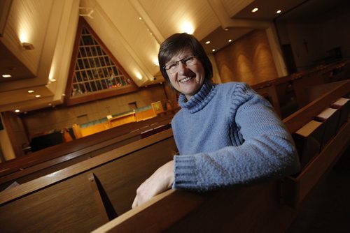February 1, 2015 - 150101  -  Loraine MacKenzie Shepard, minister at Westworth United Church, and her congregation are helping Syrian refugee families to enter Canada. MacKenzie Shepard is photographed in her church Sunday, February 1, 2015. John Woods / Winnipeg Free Press