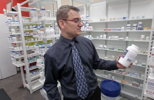 Pharmacist Charlie Scerbo is one of 88 Target pharmacy franchisees across the country who has been told he has to be out of his space by Feb. 26th. He's one of the lucky ones, he has sold his business, including patient files, to the Rexall PharmaPlus across the street. Other franchisees are scrambling.- See See Geoff Kirbyson story- Feb 03, 2015   (JOE BRYKSA / WINNIPEG FREE PRESS)