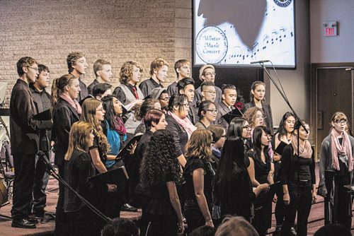 Canstar Community News Jan. 14, 2015 - Kildonan East Collegiate's concert choir performs at the KEC winter concert. Photo by KEC Photography student Jonathan Lopez Calderon (SUPPLIED)