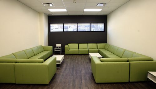 The large sitting area in the common use room at Marie Rose Place 207 Edmonton St a new six-storey building thatÄôs now open and provides supportive housing for immigrant and refugee women. 150205 February 05, 2015 Mike Deal / Winnipeg Free Press