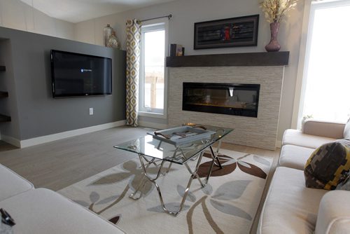 NEW HOMES - Hearth Homes. The Kendal - 1520 sq ft bi-level. 3 Water Lily Lane in Sage Creek. BORIS MINKEVICH / WINNIPEG FREE PRESS  FEB. 9, 2015