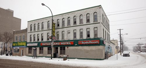 The Southerland Hotel se story re: closing. February 10, 2015 - (Phil Hossack / Winnipeg Free Press)