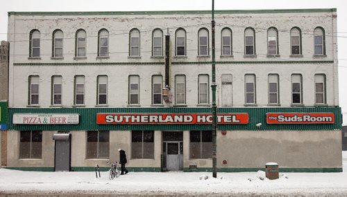 The Sutherland Hotel see story re: closing. February 10, 2015 - (Phil Hossack / Winnipeg Free Press)