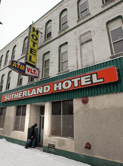 The Sutherland Hotel see story re: closing. February 10, 2015 - (Phil Hossack / Winnipeg Free Press)