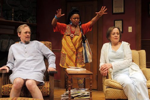 ENT - VANYA and SONYA and MASHA and SPIKE by Christopher Durang. The play is at the Royal MTC Mainstage from Feb. 12 to March 7. Front left, Steven Sutcliffe as Vanya, middle, Audrey Dwyer as Cassandra, right, Fiona Reid as Sonya. BORIS MINKEVICH / WINNIPEG FREE PRESS  FEB. 10, 2015