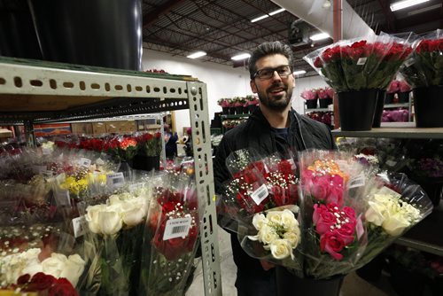 Tyler Specula, with Petals West Inc.  For Feature on the flower industry by Randy Turner.  Wayne Glowacki/Winnipeg Free Press Feb.11   2015