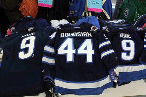 SPORTS - Royal Sports. Some Zach Bogosian and Evander Kane wear that is coincidently on sale at the Pembina Highway store. BORIS MINKEVICH / WINNIPEG FREE PRESS  FEB. 11, 2015