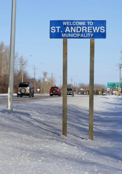 LOCAL - Signs and surroundings around the RM's that are in story. St. Andrews. BORIS MINKEVICH / WINNIPEG FREE PRESS  FEB. 13, 2015