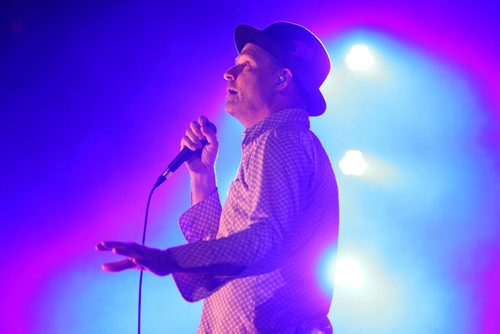 Gordon Downie, lead singer of the Tragically Hip performs at MTS Centre Saturday night.   Feb 14, 2015 Ruth Bonneville / Winnipeg Free Press