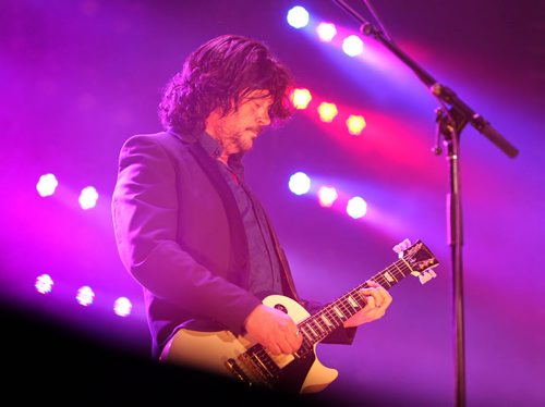 Paul Langlois guitar and backing vocals of the Tragically Hip performs with band at MTS Centre Saturday night.   Feb 14, 2015 Ruth Bonneville / Winnipeg Free Press