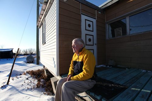 Robert Stevens, a neighbour living directly  next to the Eberhardt family, saw the flames shooting out of the two story house in the RM of Morris Manitoba early Wednesday morning  that totally demolished the home and took the lives of four of the children sleeping on the 2nd floor. See story.  Feb 25, 2015 Ruth Bonneville / Winnipeg Free Press