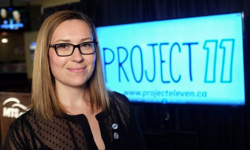 Heidi Fingas author and coordinator for Project 11 at the launch of the educational mental health lesson programs for Grade 5 & 6 classrooms. 150226 February 26, 2015 Mike Deal / Winnipeg Free Press