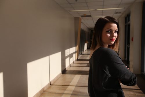 Shannon Furness, a 17-year-old Stonewall girl who is recovering from anorexia and wants to change the way schools talk about "healthy eating".  Thursday, Feb. 26. Ruth Bonneville / Winnipeg Free Press.