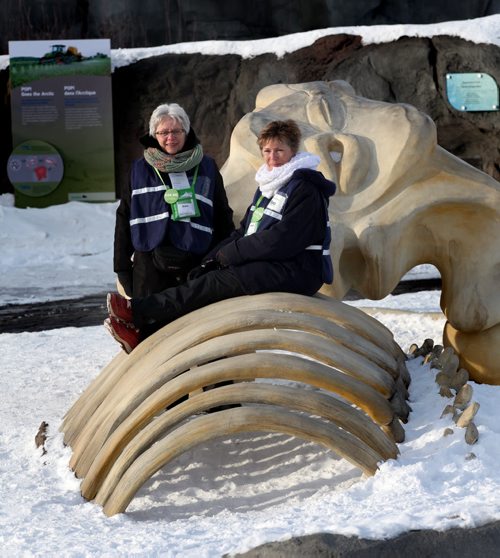 Dale Hunt and Jayne Sims (right) are sisters, and they are long-time volunteers at the Assiniboine Park. See Aaron's story. February 27, 2015 - (Phil Hossack / Winnipeg Free Press)