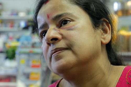 NEWS - Bergie's convenience store in Beausejour. Assault victim Tanu Mukherjee in the store on Monday morning.  BORIS MINKEVICH/WINNIPEG FREE PRESS MARCH 2, 2015