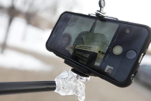 March 3, 2015 - 150303  -  The Canadian Museum of Human Rights has banned the use of selfie sticks inside the museum. Photographed Monday, March 3, 2015. John Woods / Winnipeg Free Press