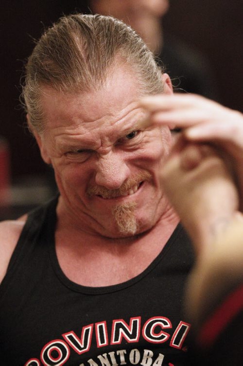 February 4, 2015 - 150204  -  Brent Wiebe pulls while at a Manitoba Arm Wrestling Association practise Wednesday, February 4, 2015. John Woods / Winnipeg Free Press