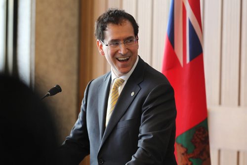Winnipeg City Finance Minister Marty Morantz  speaks about the new City Budget for 2015  at City Hall Tuesday afternoon.  Tuesday,  March 03, 2015 Ruth Bonneville / Winnipeg Free Press.