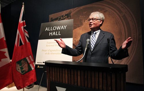 Rick Frost, CEO at The Winnipeg Foundation, during the $5.3M funding announcement for the expansion of Alloway Hall at the Manitoba Museum. Alloway Hall is named after the founder of The Winnipeg Foundation, William Alloway.  150304 March 04, 2015 Mike Deal / Winnipeg Free Press
