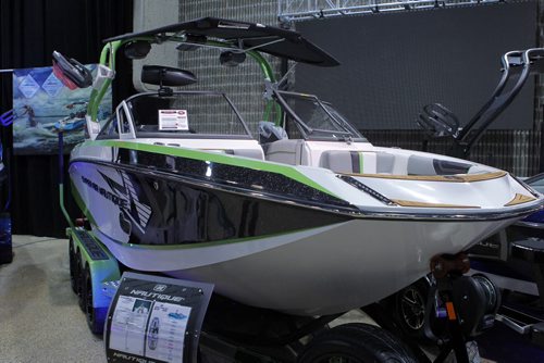 The Mid-Canada Boat Show (also referred to as the Winnipeg Boat Show) at the RBC Convention Centre. Here is a  $156,900 ski boat. BORIS MINKEVICH/WINNIPEG FREE PRESS MARCH 6, 2015