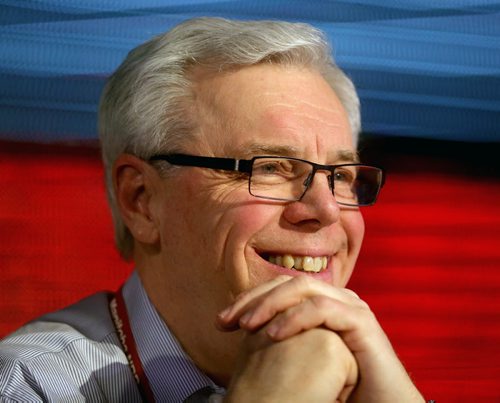 Premier Greg Selinger at the NDP Convention at CanadInns Polo Park, Friday, March 6, 2015. (TREVOR HAGAN/WINNIPEG FREE PRESS)