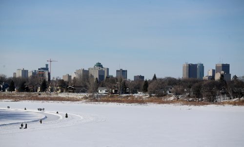 The Red River, seen from Old St.Vital along St.Mary's Road, Sunday, March 8, 2015. (TREVOR HAGAN/WINNIPEG FREE PRESS)