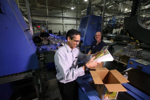 Winnipeg Free Press Mailroom Manager, Parmesh Sharma.      March 12, 2015 Ruth Bonneville / Winnipeg Free Press.