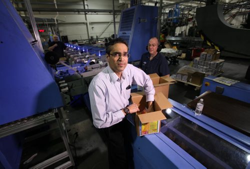 Winnipeg Free Press Mailroom Manager, Parmesh Sharma.      March 12, 2015 Ruth Bonneville / Winnipeg Free Press.