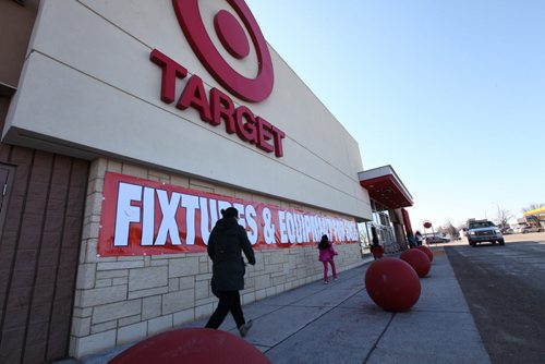 Shoppers take in the sales at theTarget store on Lakewood and Fermor Ave. Friday afternoon.   March 13, 2015 Ruth Bonneville / Winnipeg Free Press.
