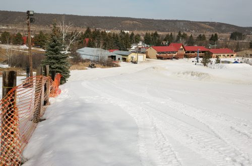 A fence along expert run 7 (Turner) at Holiday Mountain in La Riviere where Kelsey Brewster crashed March 5, 2015.  150312 - Thursday, March 12, 2015 - (Melissa Tait / Winnipeg Free Press)