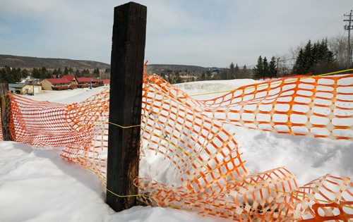 A fence along expert run 7 (Turner) at Holiday Mountain in La Riviere where Kelsey Brewster crashed March 5, 2015.  150312 - Thursday, March 12, 2015 - (Melissa Tait / Winnipeg Free Press)