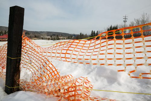 A fence along expert run 7 (Turner) at Holiday Mountain in La Riviere where Kelsey Brewster crashed March 5, 2015.  150312 - Thursday, March 12, 2015 - (Melissa Tait / Winnipeg Free Press)