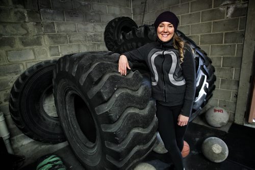 Crystal Kirby-Peloquin, the manager at Crossfit 204 teaches the Legends program a class that is geared toward seniors/older athletes.  150316 March 16, 2015 Mike Deal / Winnipeg Free Press