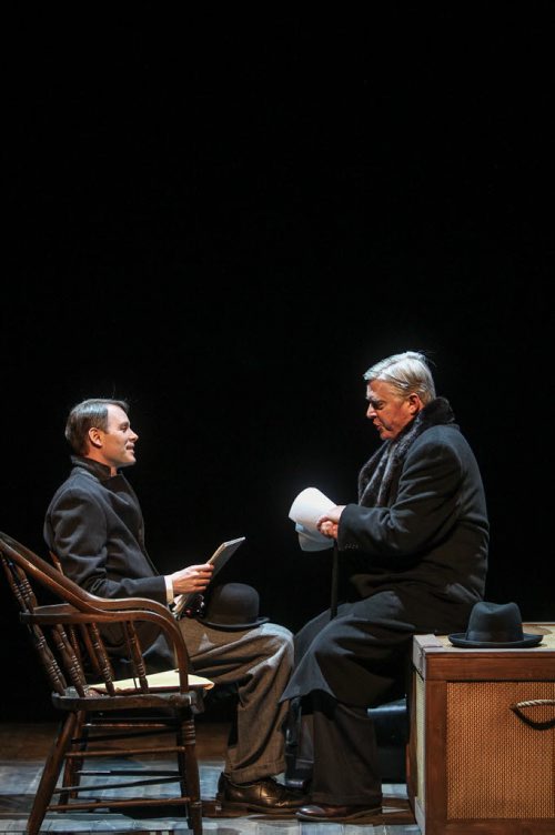 Eric Blais (left) as Kipps and Ross McMillan (right) as the Actor in the latest production at the RMTC of The Woman in Black which will be showing from March 19 until April 11 at the John Hirsch Mainstage. 150317 - Tuesday, March 17, 2015 -  (MIKE DEAL / WINNIPEG FREE PRESS)