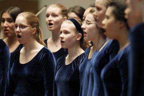 March 22, 2015 - 150322  -  Pembina Trails Voices performs at the Winnipeg Music Festival Gala Concert in Westminster United Church Sunday, March 22, 2015. John Woods / Winnipeg Free Press