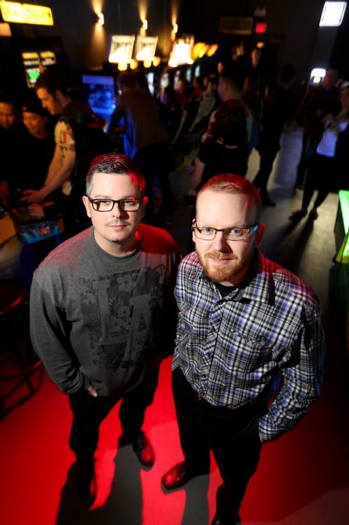 Brad Goodman and Kelly Marsden, owners of Reset Interactive Ultralounge, Saturday, March 14, 2015. (TREVOR HAGAN/WINNIPEG FREE PRESS)