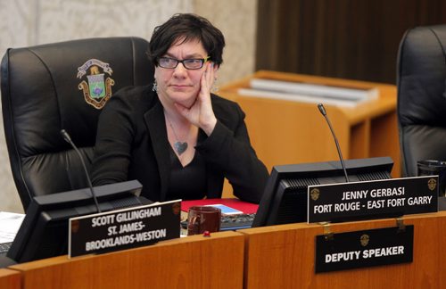 City budget talks at city hall. Jenny Gerbasi - Fort Rouge - East Fort Garry. BORIS MINKEVICH/WINNIPEG FREE PRESS MARCH 23, 2015