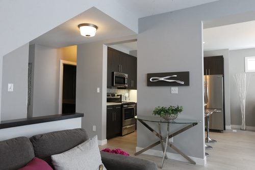 Homes. 81 Angela Everts Drive in Crocus Meadows, Derek MacDonald with Qualico Homes is the contact. The view from the livingroom towards the kitchen.Todd Lewys story Wayne Glowacki/Winnipeg Free Press March 23 2015