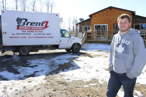 Brent Bullee runs his marine repair service, Brentz Mobile Marine, from his cottage at West Hawk Lake in Whiteshell Provincial Park but Manitoba Conservation wants him to stop.  BILL REDEKOP/WINNIPEG FREE PRESS March 24, 2015