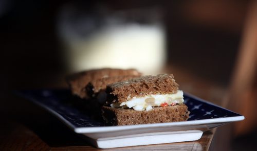 Recipe Swap - Egg and Olive Tea Sandwiches.  See Alison Gilmore's story. March 30, 2015 - (Phil Hossack / Winnipeg Free Press)