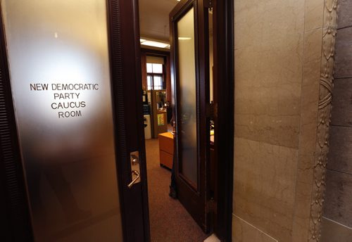 The view from the hallway of the NDP Caucus Room.  Bruce Owen story  Wayne Glowacki/Winnipeg Free Press March 31  2015