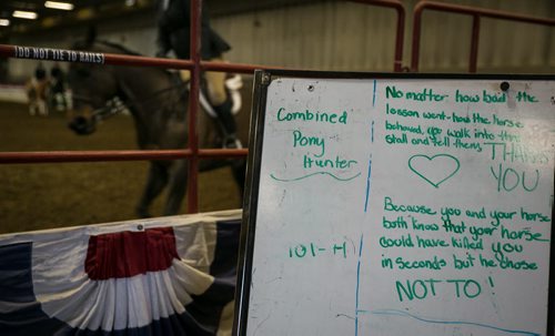 Outside the show ring Royal Manitoba Winter Fair in Brandon, Manitoba March 30, 2015 at the Keystone Centre.  150330 - Monday, March 30, 2015 - (Melissa Tait / Winnipeg Free Press)
