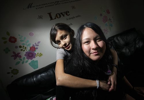 Liz Siebrecht is scouring the Internet for a liver donor to save her daughters life. Her daughter Allexis Siebrecht, 11, was born with a rare liver disease and despite eight procedures in the past two years, doctors have told the family she now has end stage liver disease. See Alex Paul story. April 1, 2015 - (Phil Hossack / Winnipeg Free Press)