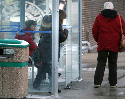 **** (center) and her mother **** leave a bus shelter where they asked about and showed a photograph of ****'s daughter **** as they search the north end for the missing 14-year-old. See Gord Sinclair's story. April2, 2015 - (Phil Hossack / Winnipeg Free Press) ***NOTE!! WE CANNOT ID ANY OF THESE WOMEN AT THIS POINT. THE PHOTOS HERE WITH FACES SHOWING ARE TO BE USED ONLY WITH AUTHORIZATION FROM MIKE APORIOUS.***